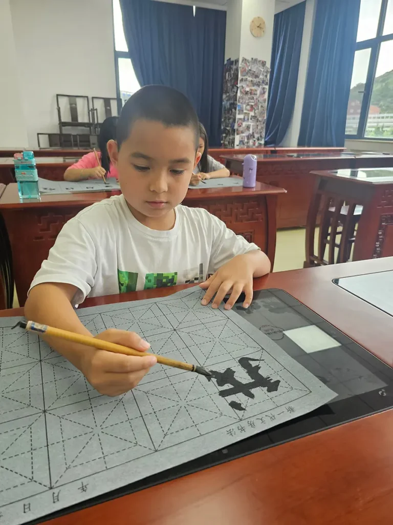 QISS_Art_Class_Calligraphy_Tablet_03-768x1024 Students Explore the Art of Chinese Calligraphy